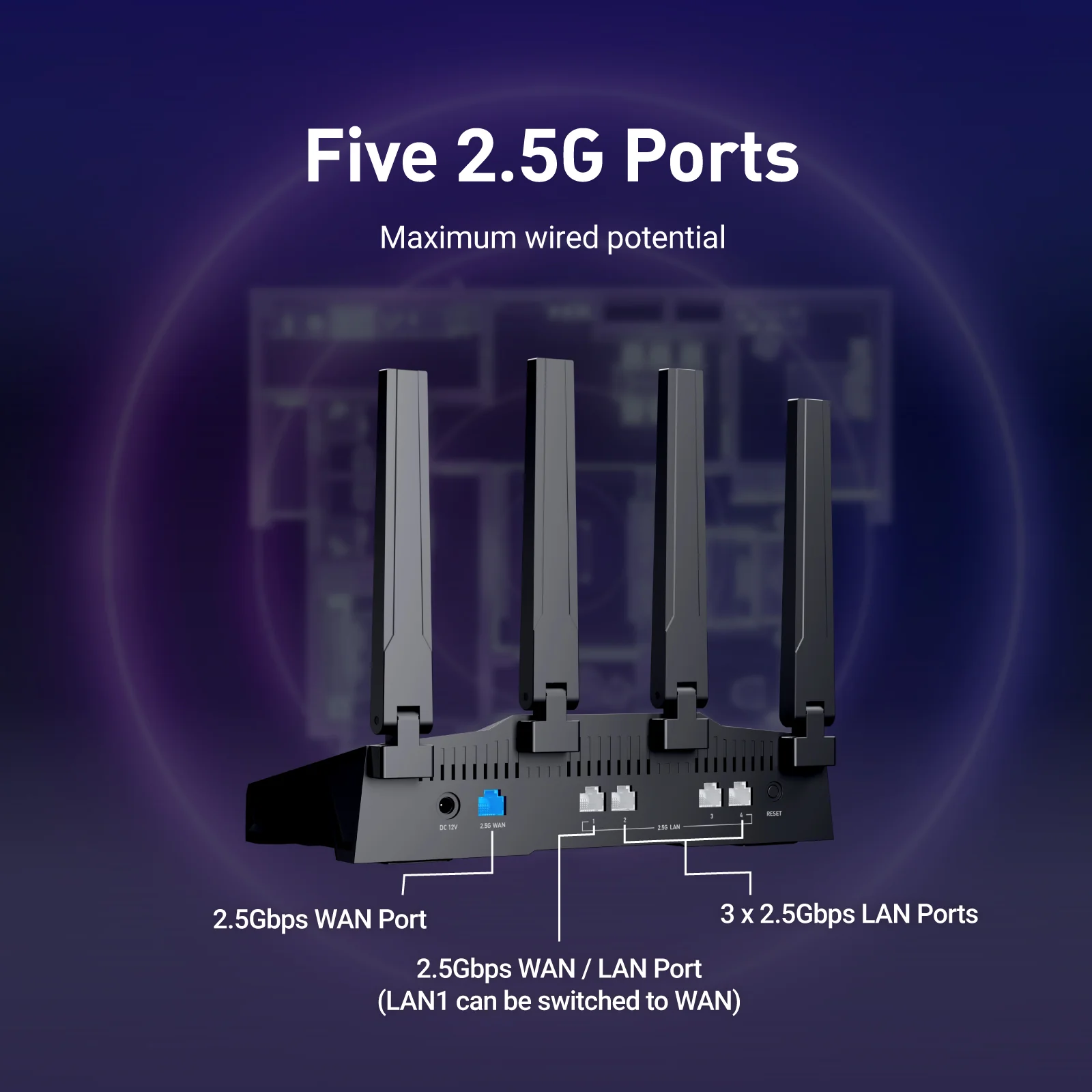 Flint 3 (GL-BE9300) Tri-band Wi-Fi 7 Home Router - Image 6